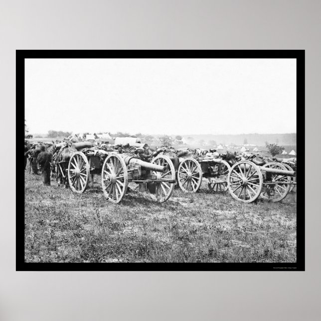 Póster Artillería en Richmond, VA 1862 (Frente)