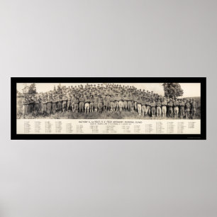 Póster Artillería Plattsburgh NY Foto 1916