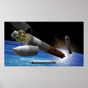 Póster Artist rendition of a heavy-lift rocket