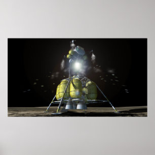 Póster Artist rendition of a new spaceship to the moon 2