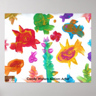 Póster Artista de autismo Candy Waters