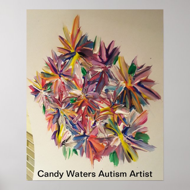 Póster Artista de autismo Candy Waters (Frente)