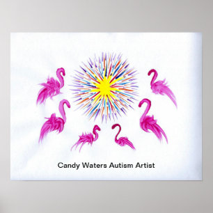 Póster Artista de autismo Candy Waters