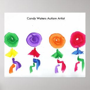 Póster Artista de autismo Candy Waters