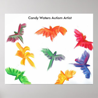 Póster Artista de autismo Candy Waters