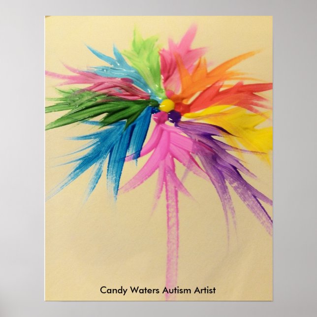 Póster Artista de autismo Candy Waters (Frente)