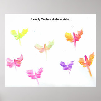 Póster Artista de autismo Candy Waters