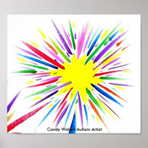 Póster Artista de autismo Candy Waters