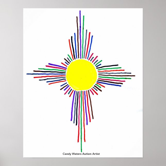 Póster Artista de autismo Candy Waters (Frente)