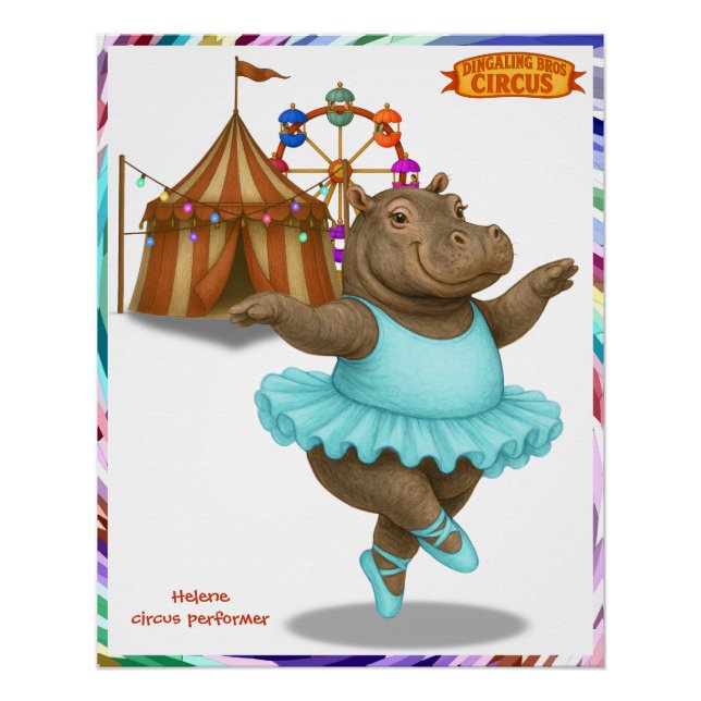 Póster artista de circo Helene (Anverso)