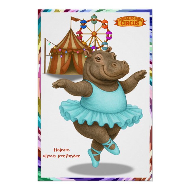 Póster artista de circo Helene (Anverso)