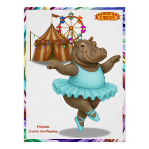 Póster artista de circo Helene