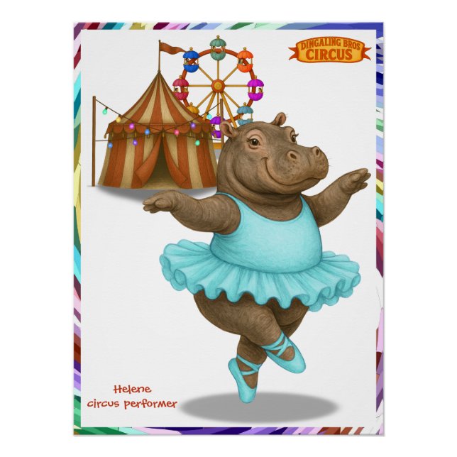 Póster artista de circo Helene (Anverso)