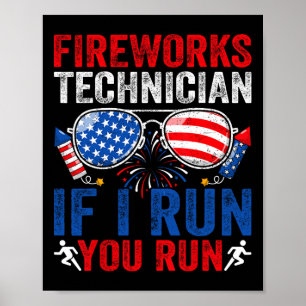 Póster Artista De Fuegos Artificiales Funny 4 De Julio Ho