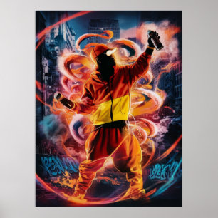 Póster Artista de graffiti