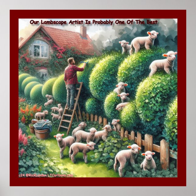 Póster Artista de Lambscape: Topiaria Desgreñada (Frente)