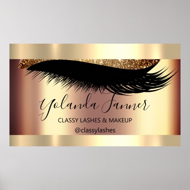 Póster Artista de maquillaje profesional Eyelash Único Mo (Frente)