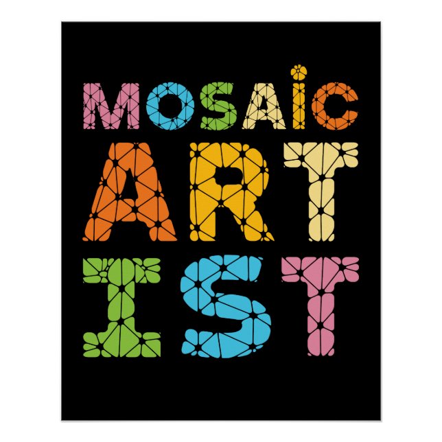 Póster Artista de mosaicos (Anverso)