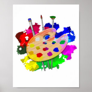 Póster Artista de paletas artísticas