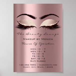 Póster Artista de Pestañas Maquillaje Brillo Belleza Bere