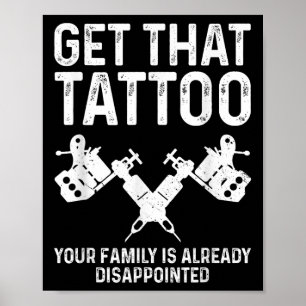 Póster Artista De Tatuajes Graciosos Para Hombres Tattooe