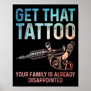 Póster Artista De Tatuajes Graciosos Para Hombres Tattooe