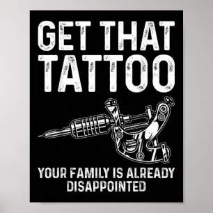 Póster Artista De Tatuajes Graciosos Para Hombres Tattooe