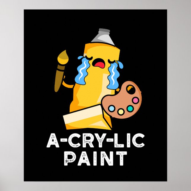 Póster Artista divertida de pintura a grito Paint Pun Dar (Frente)