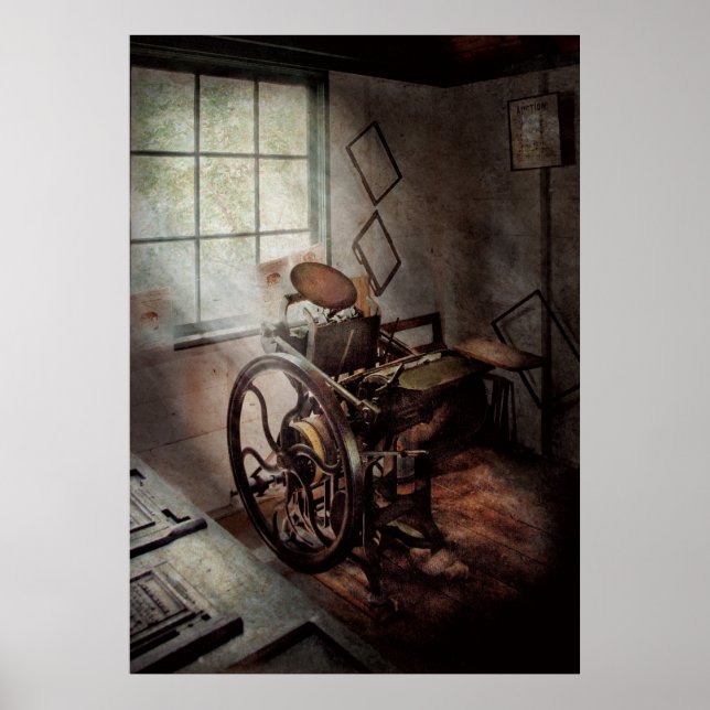 Póster Artista gráfico - La humilde imprenta (Frente)