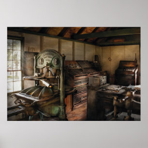 Póster Artista gráfico - La imprenta