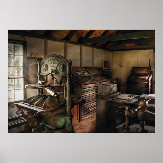 Póster Artista gráfico - La imprenta (Frente)