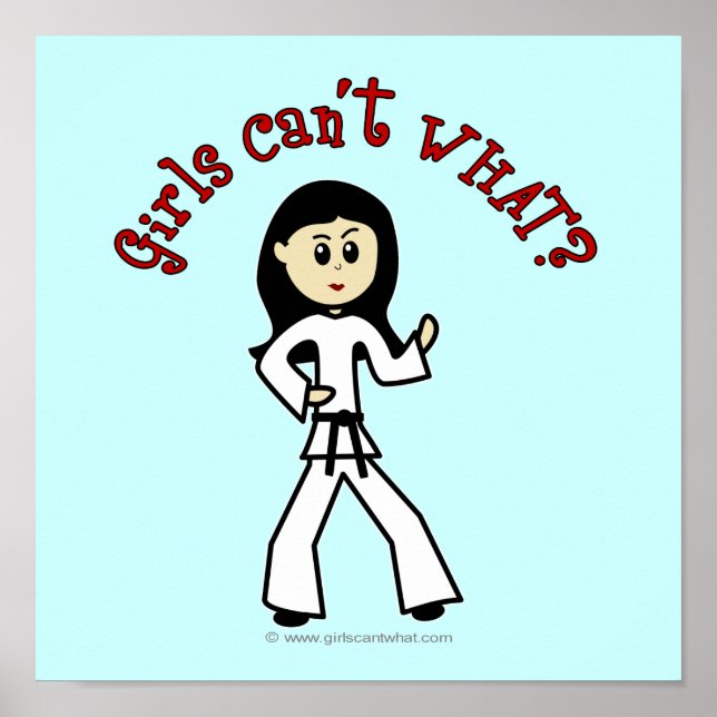 Póster Artista marcial Chica ligero (Frente)