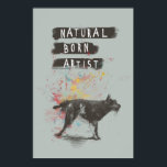 Póster artista nacido natural<br><div class="desc">ilustracion</div>