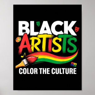 Póster Artista Negro Colorea La Cultura Mes de la Histori