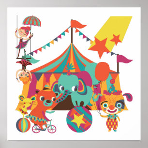 Póster Artistas de circo