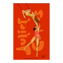 Artistas del Trapeze Acróbatas Juliet Circus