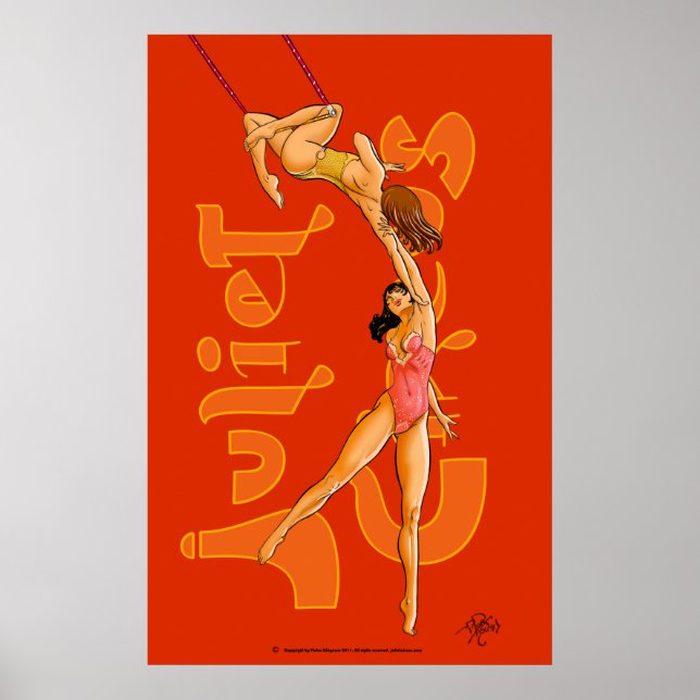 Póster Artistas del Trapeze Acróbatas Juliet Circus (Frente)