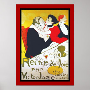 Póster Artistas Famosos Lautrec reine de joie 1892