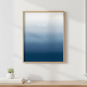 Póster Artistic Relax Gradient Poster - Deep Blue Trend