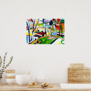 Poster artístico abstracto de decoración