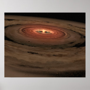 Póster Artist's concept Mini Solar System in the Making