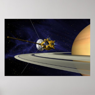 Póster Artist's Conception of Cassini Saturn Orbit Insert
