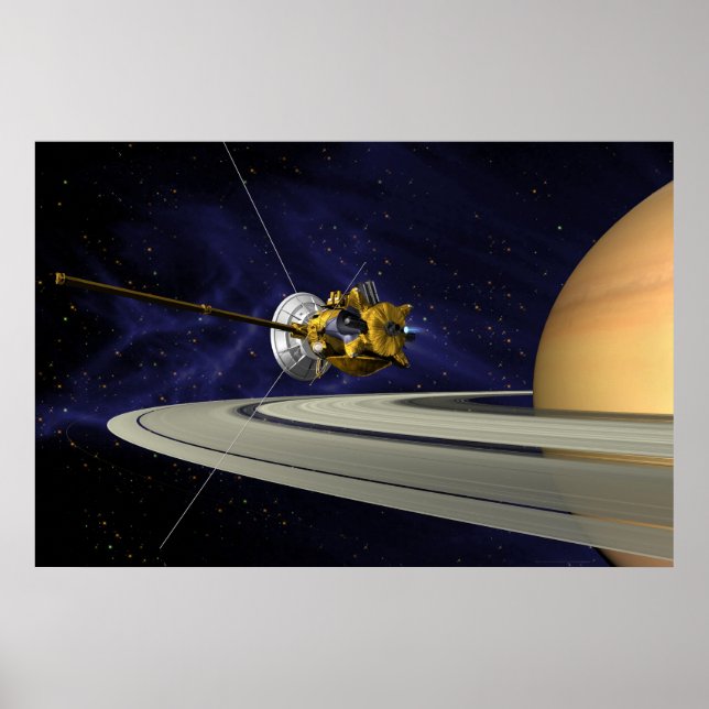 Póster Artist's Conception of Cassini Saturn Orbit Insert (Frente)