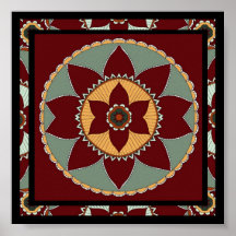 Arts and Crafts Flower Mandala-print