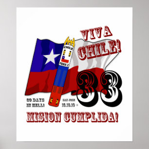 Póster Arts To The World! - Viva Chile Mision Cumplida!