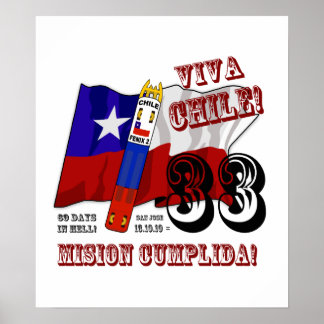 Póster Arts To The World! - Viva Chile Mision Cumplida!