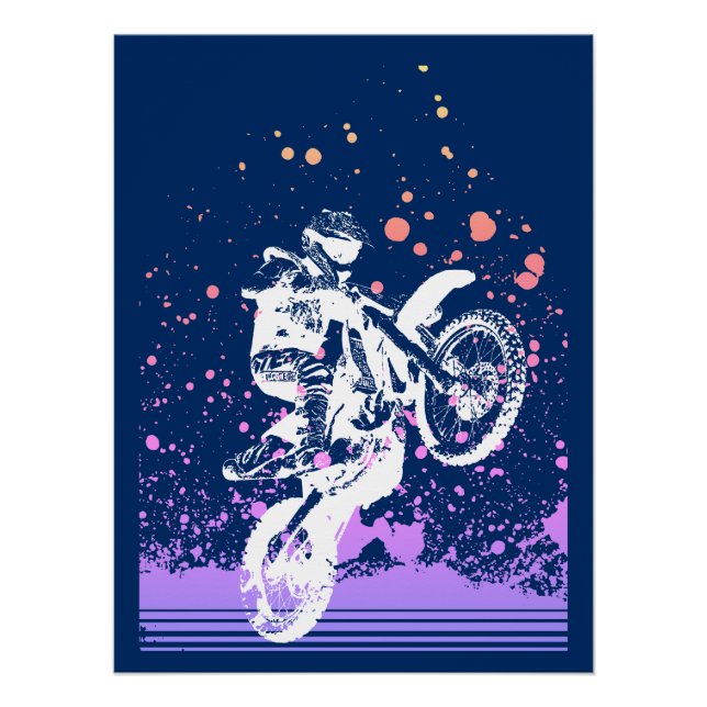 Póster Artsy Dirt Bike (Anverso)