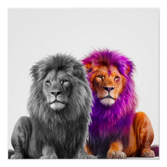 Póster Artsy Lions (Anverso)