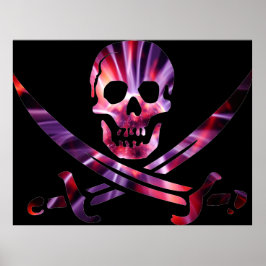Póster Artsy Pirate Skull