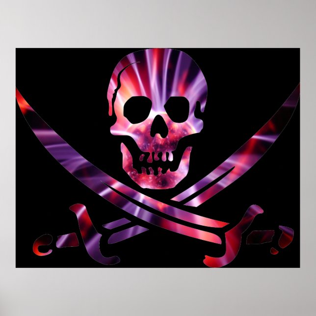 Póster Artsy Pirate Skull (Frente)